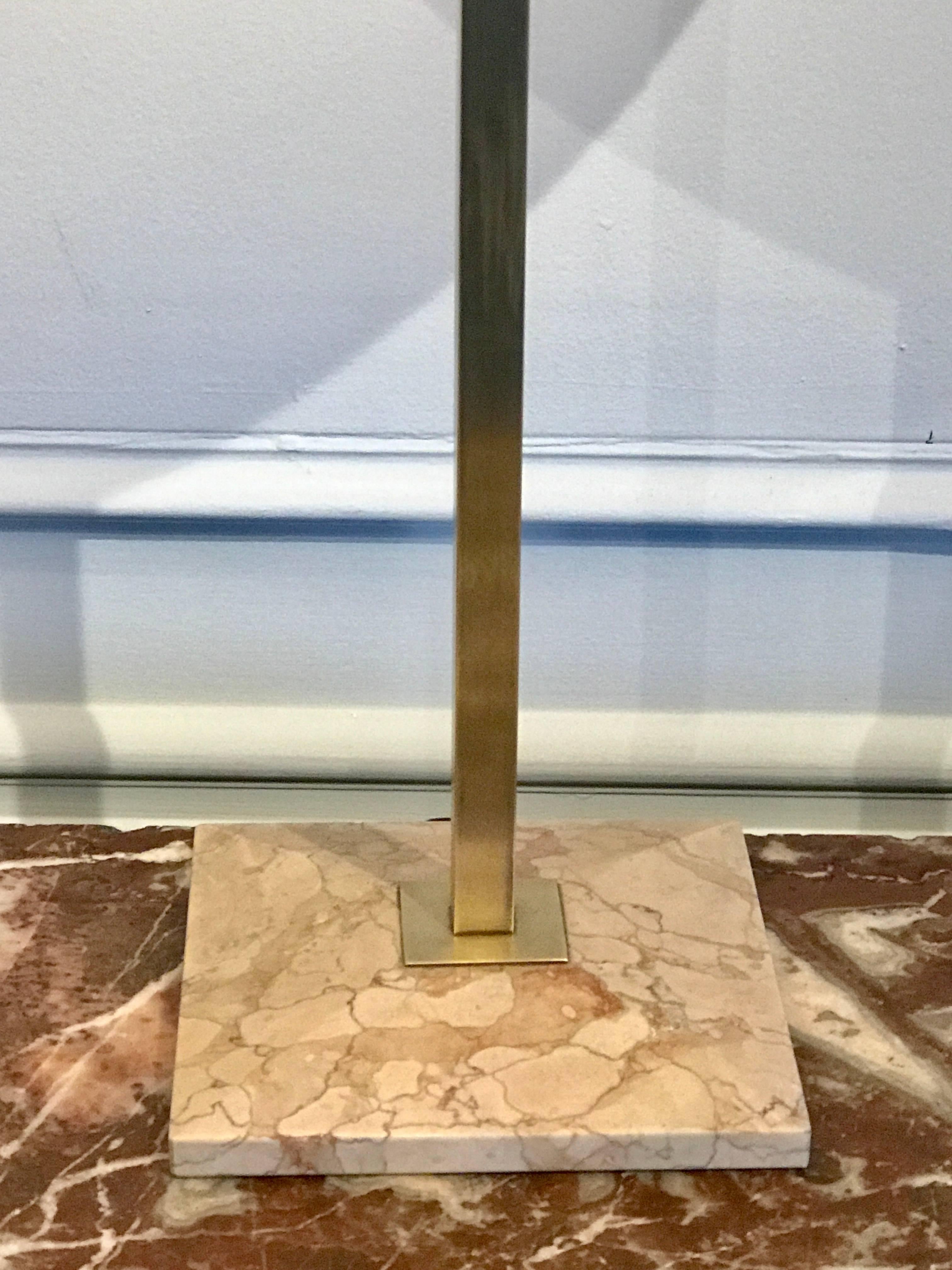 Mid-20th Century Midcentury Brass and Marble Lamp by Stiffel For Sale