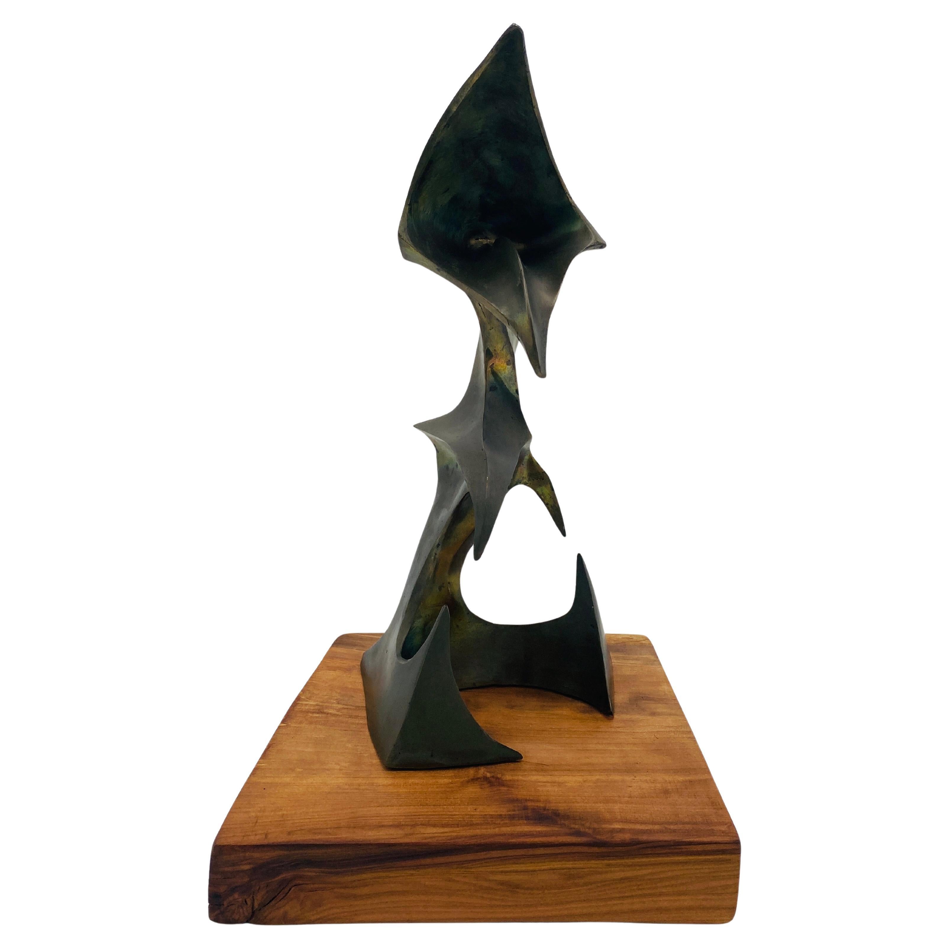 Mid-Century moderno Scultura astratta in ottone della metà del secolo scorso Studio A. C. 1960 in vendita