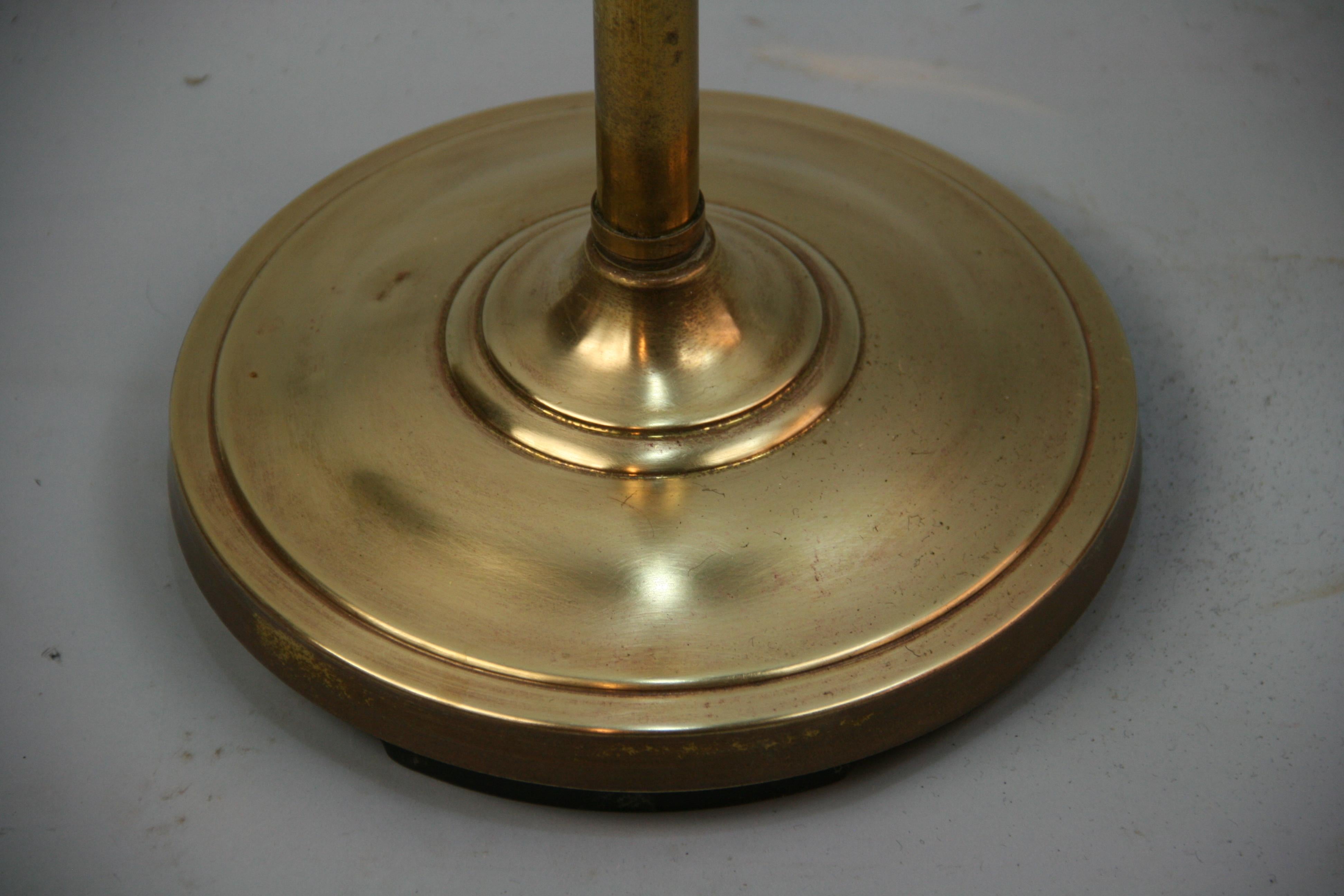 Mid Century Brass Adjustable Floor Lamp For Sale 4