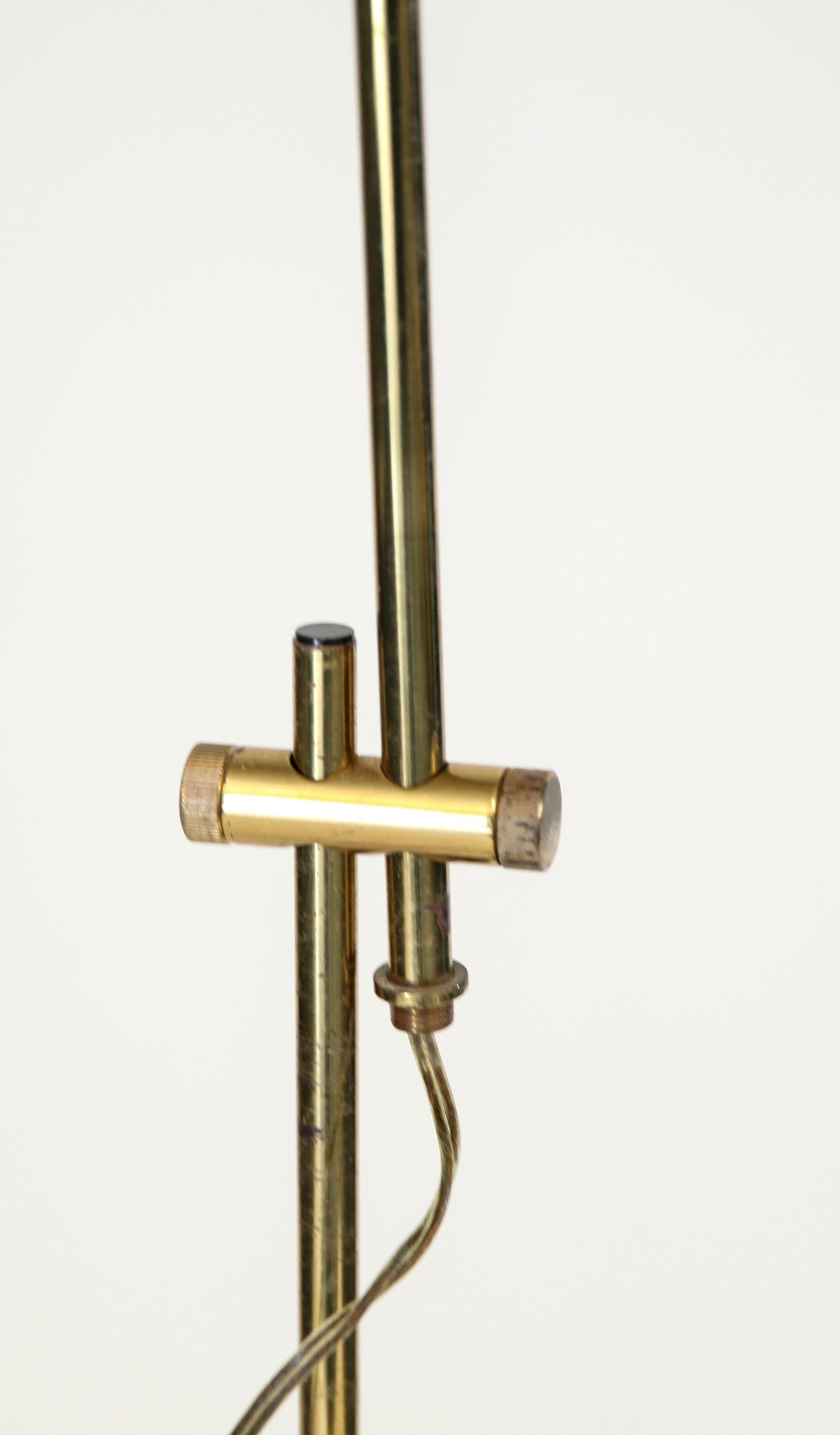 Mid-Century Brass Adjustable Floor Lamp 1