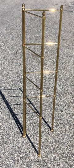 Midcentury Brass Adjustable Folding Brass Towel Rack
