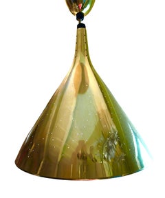 Mid Century Brass Adjustable Pull-down Conical Pendant Style Thurston Lightolier