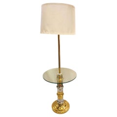 Retro Mid Century Brass and Chrome Table Lamp