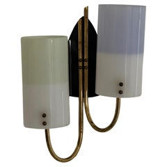 Mid-century Brass and Colourful Plexiglass Single Sconce, 1960s, Germany