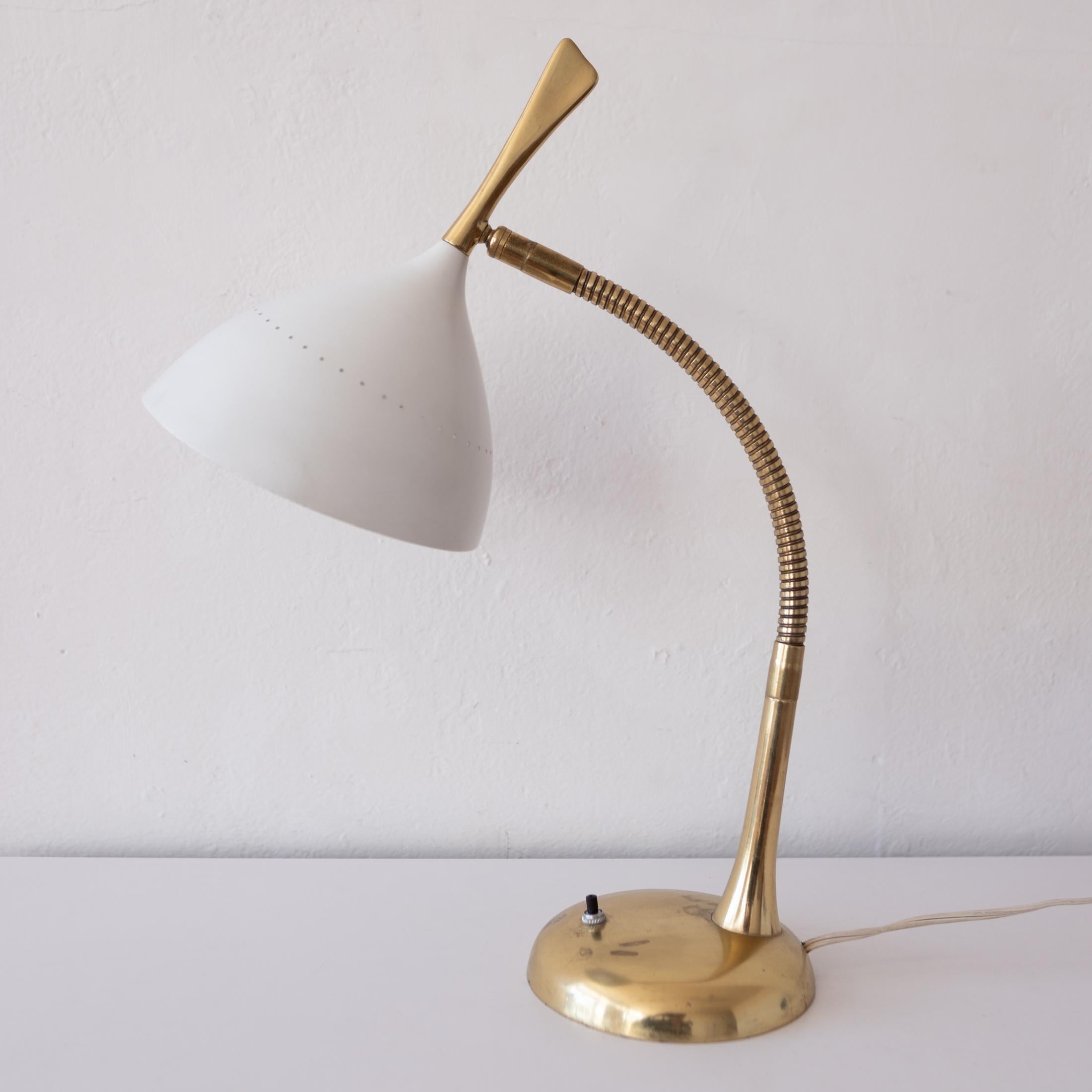 Mid Century Brass and Enameled Table or Desk Lamp by Gerald Thurston For Sale 7