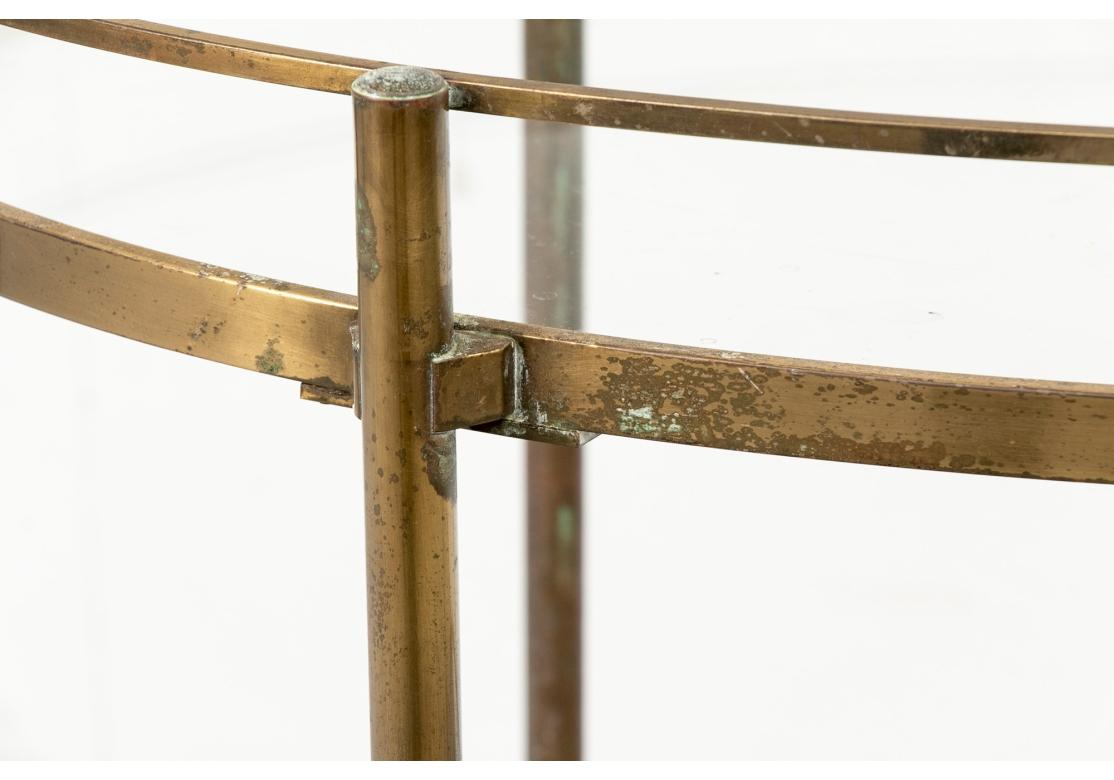Mid Century Messing und Glas Barwagen (Moderne der Mitte des Jahrhunderts) im Angebot