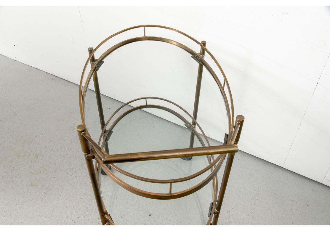 Mid Century Messing und Glas Barwagen (Unbekannt) im Angebot