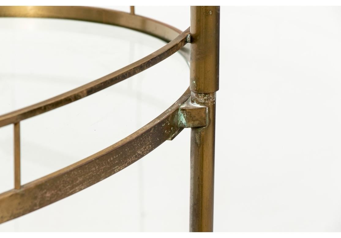 Mid Century Messing und Glas Barwagen (20. Jahrhundert) im Angebot