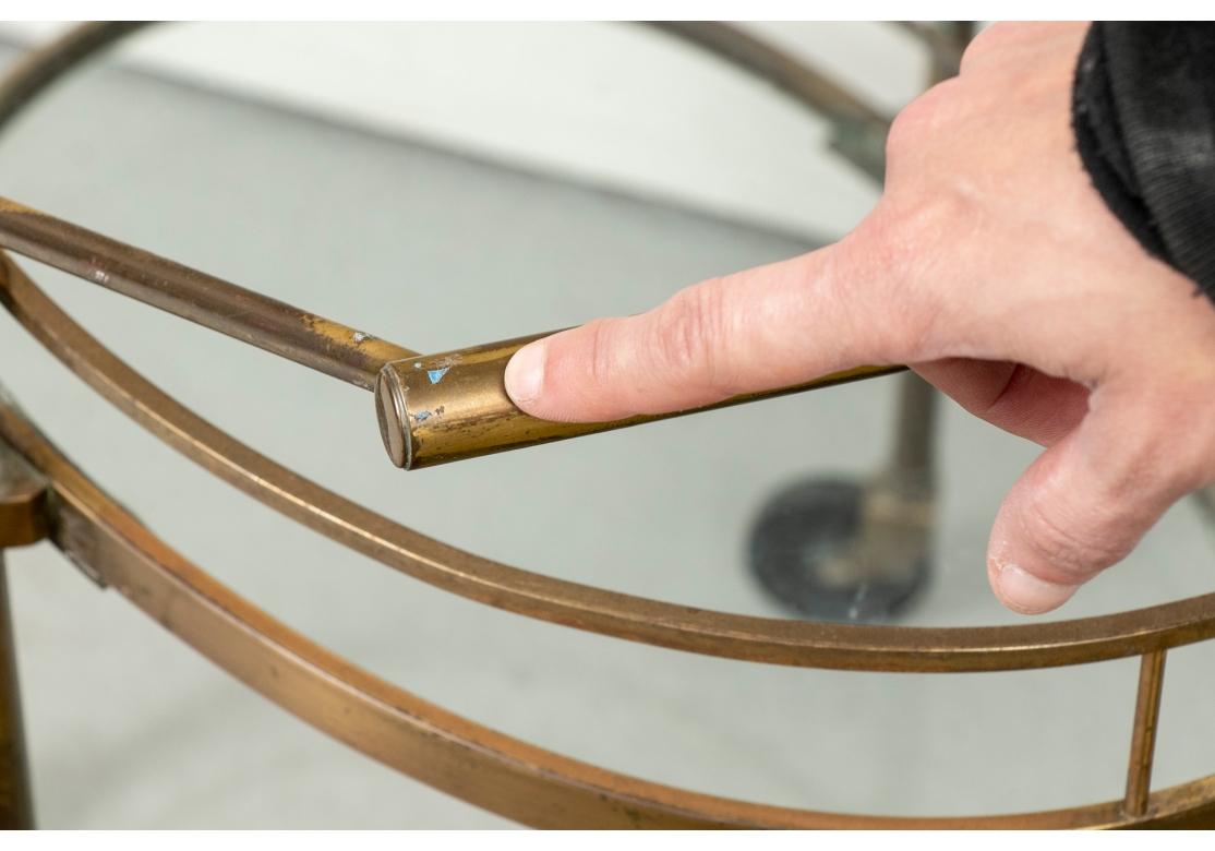 Mid Century Messing und Glas Barwagen im Angebot 1