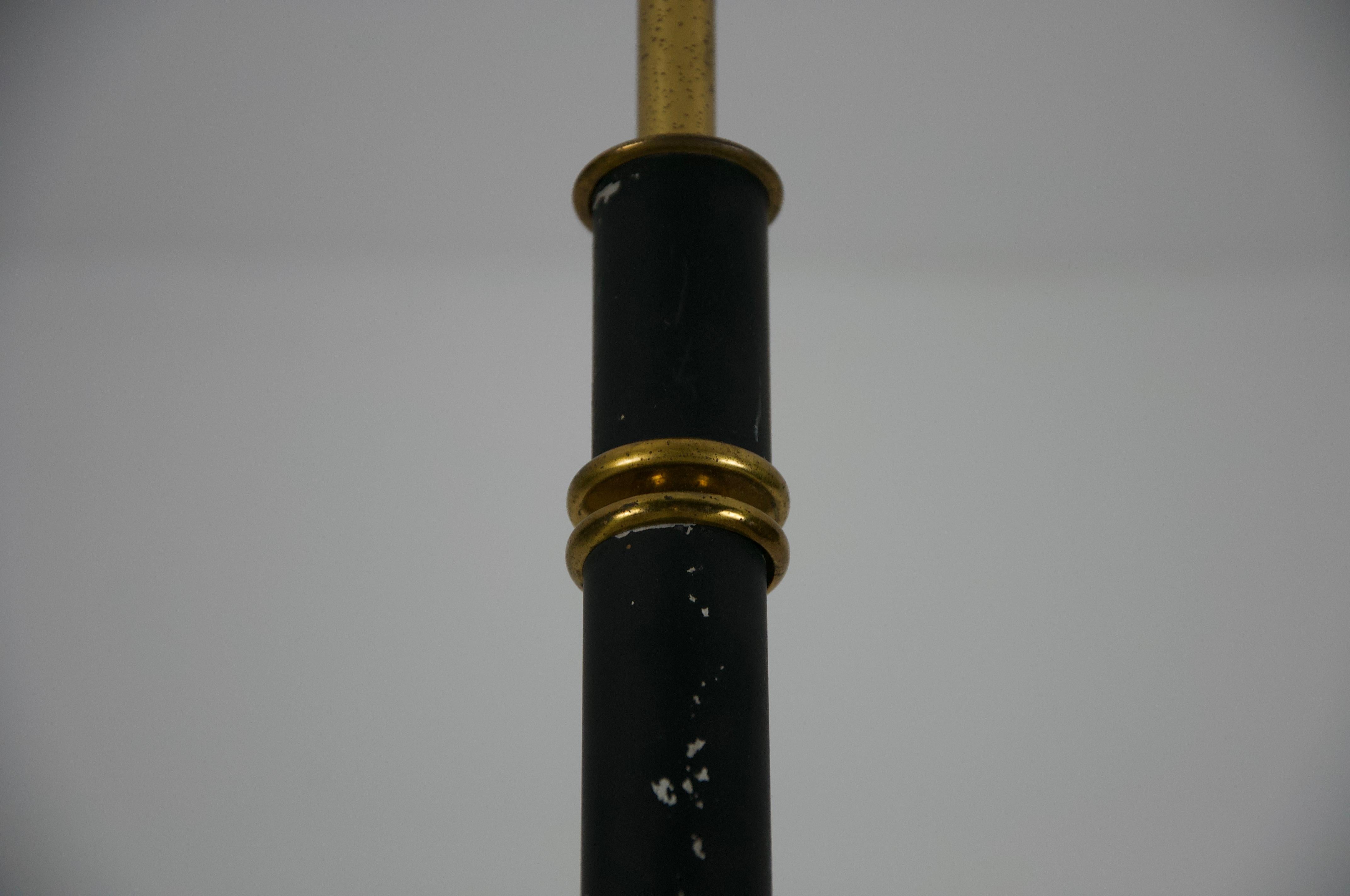 Mid-Century Brass and Glass Ceiling Lamp by Stilnovo, Italy, 1960s For Sale 7