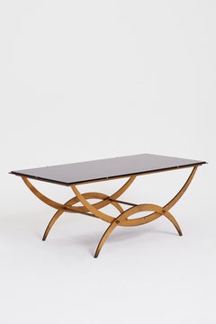 Midcentury Brass and Glass Coffee Table