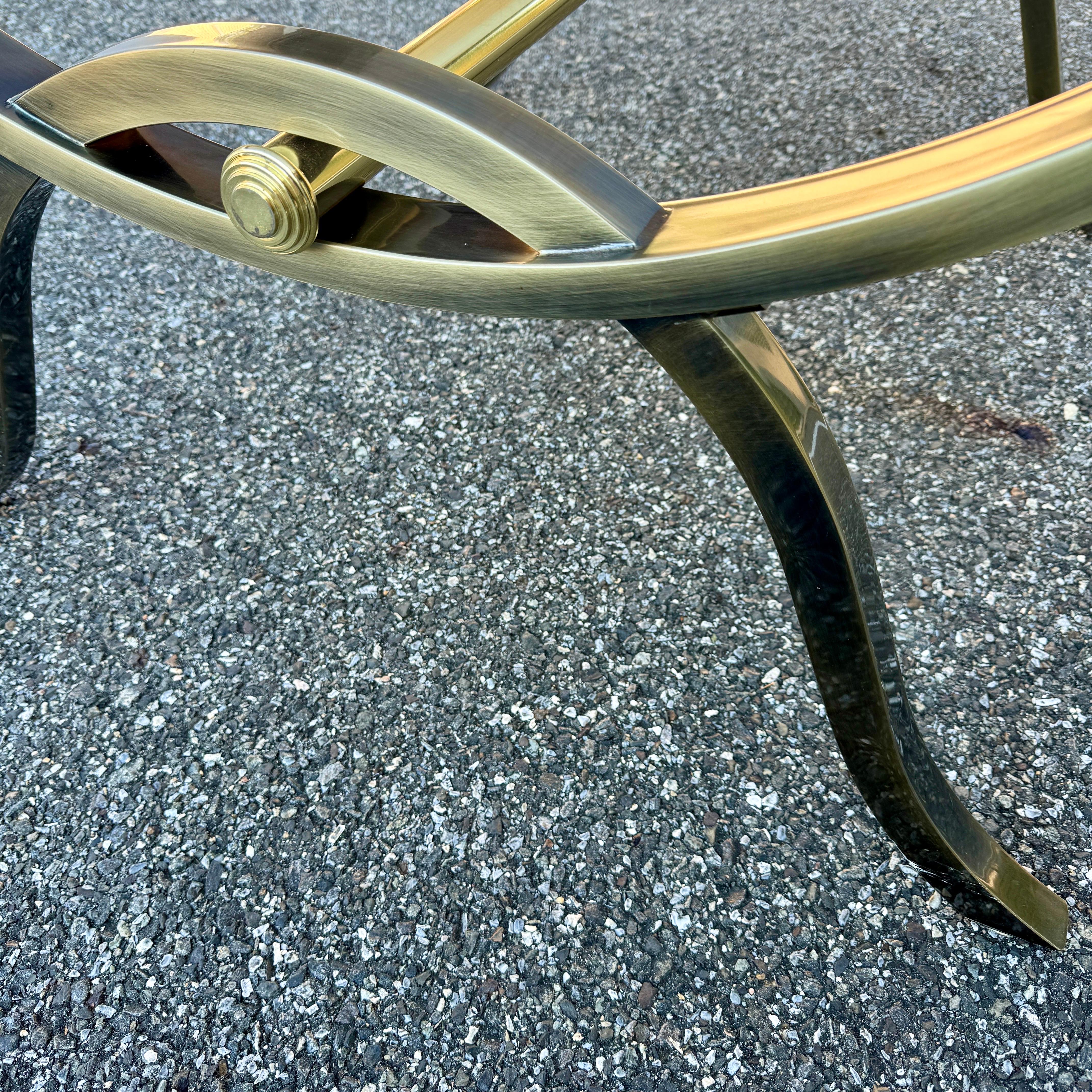 Mid-Century Brass and Glass Dining Table Milo Baughman for DIA  2