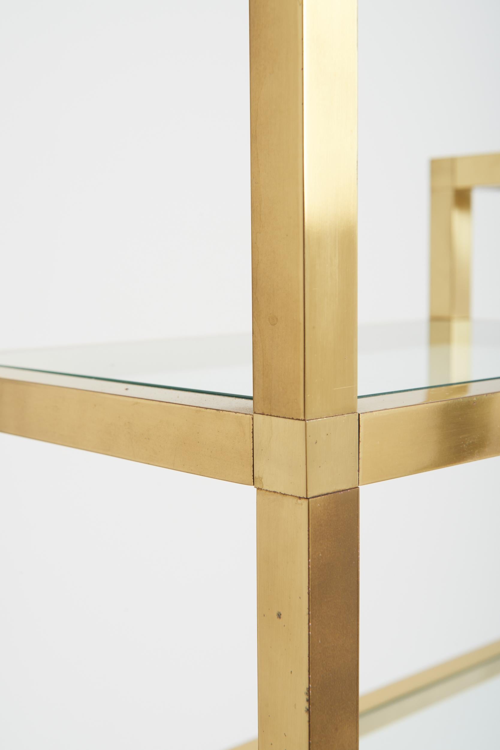 Mid-Century Brass and Glass Etagère In Good Condition For Sale In London, GB