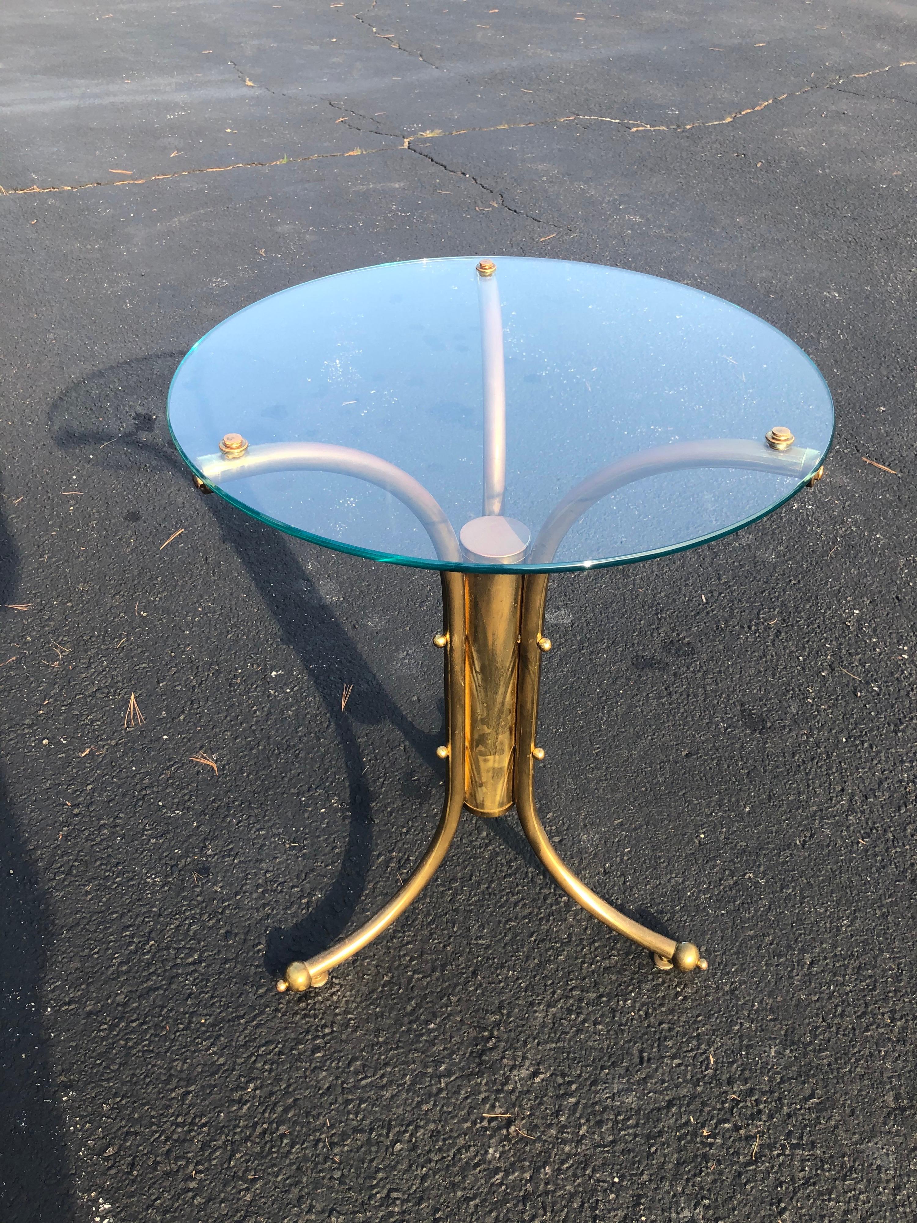 brass bistro table