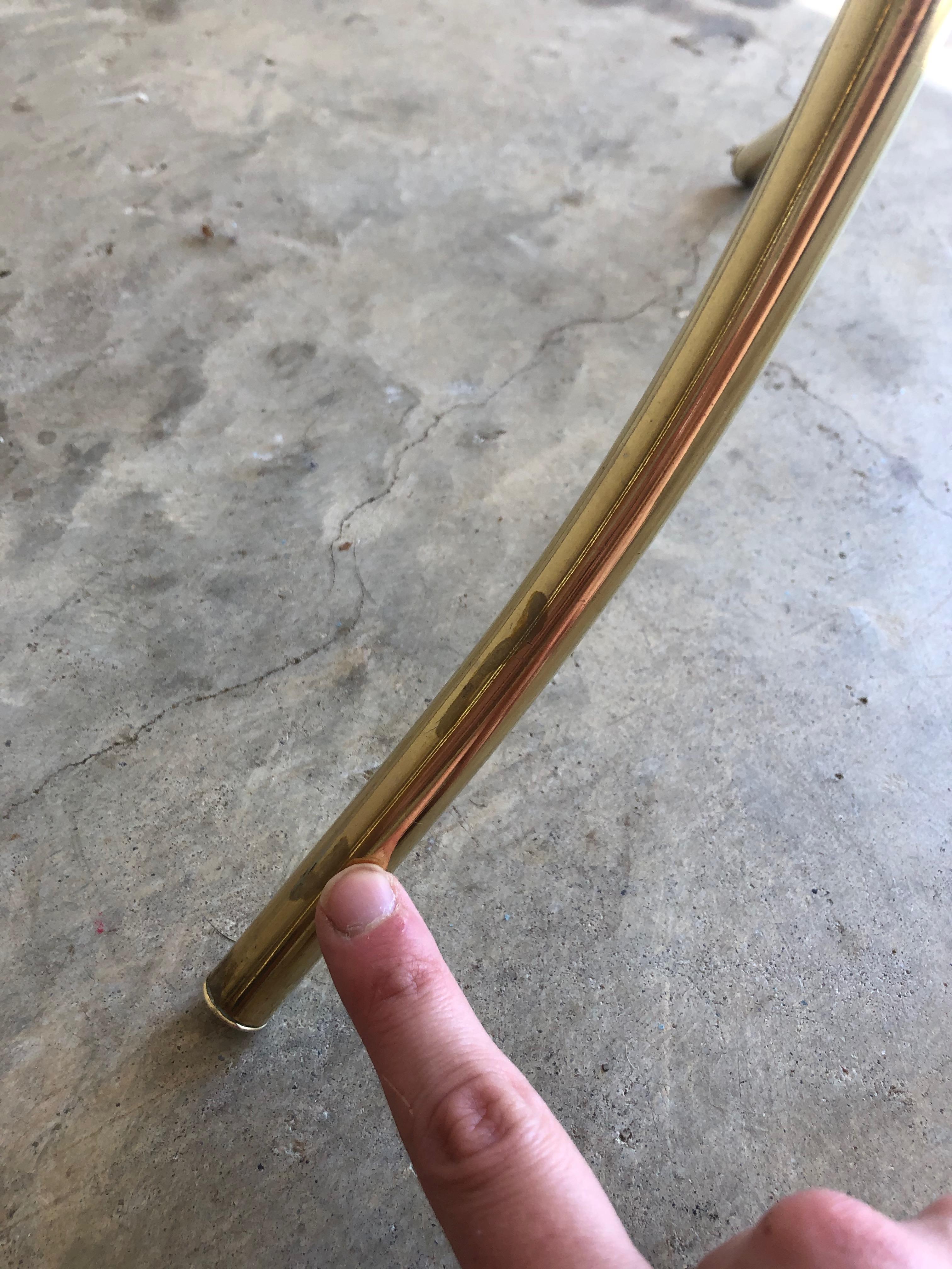 Midcentury Brass and Glass Side Tables 8