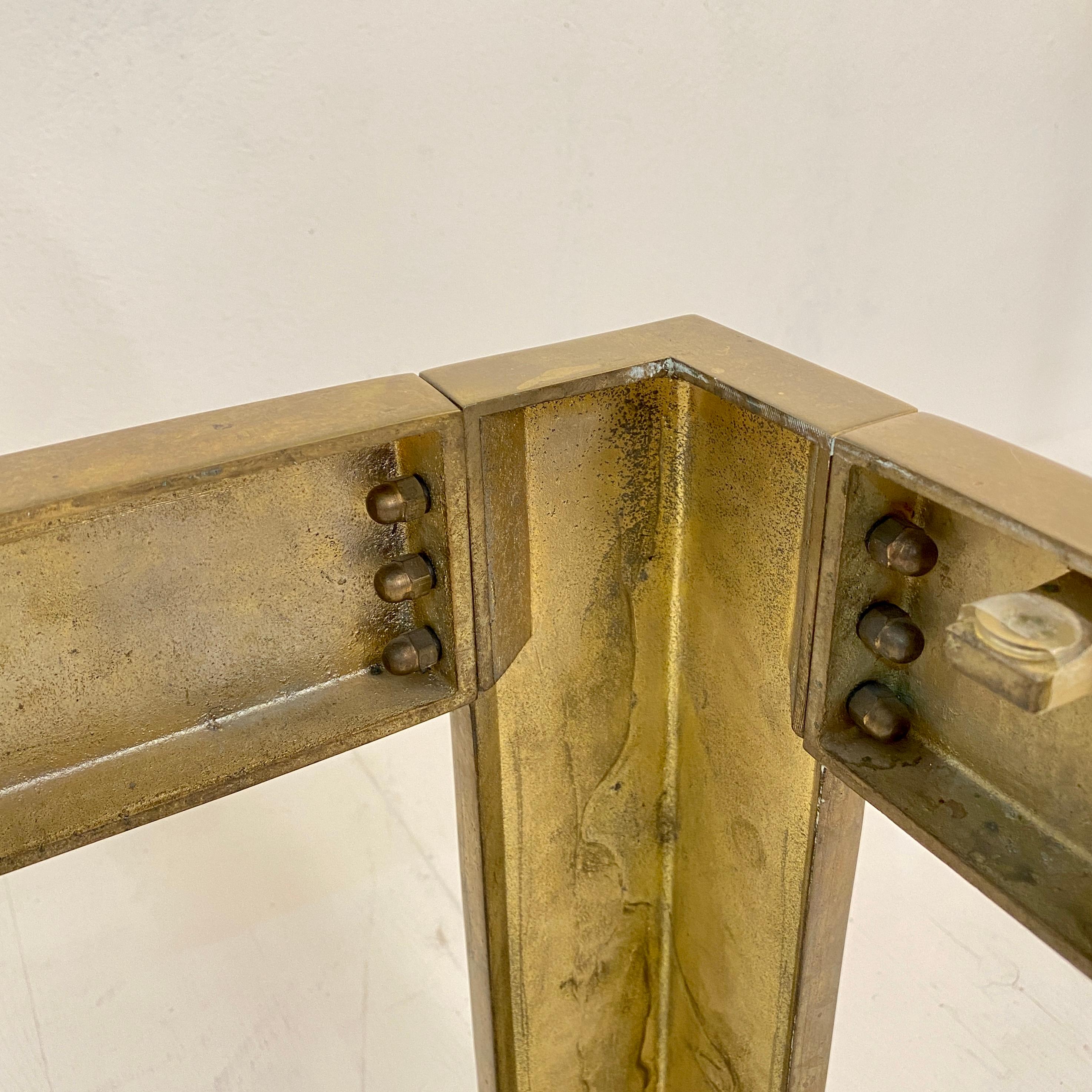 Mid-Century Brass and Glass Sofa Table or Coffee Table by Peter Ghyczy 9