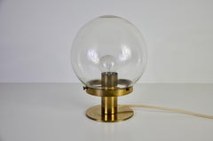 Mid Century Brass and Glass Table Lamp, 1960s, Germany