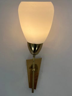 Mid Century Brass and Glass Wall Light/lamp by Kamenicky Senov - around 1970s
