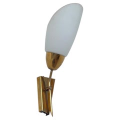 Mid Century Brass and Glass Wall Light/lamp by Kamenicky Senov - around 1970s