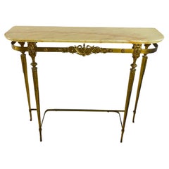 Mid-Century Brass and Marble Console Attributed to Paolo Buffa 1960s 