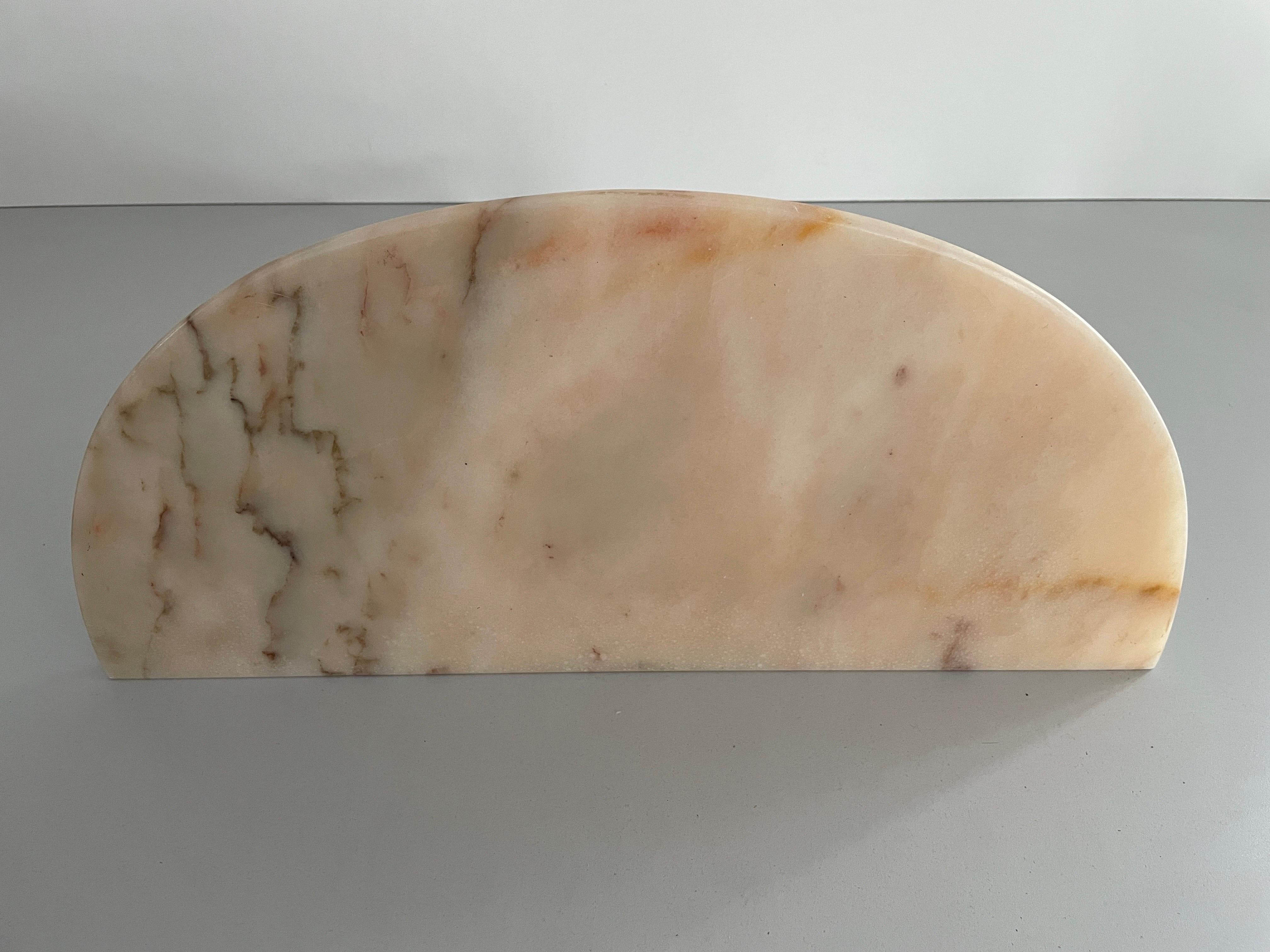 Mid-Century Brass and Marble Top Floating Wall Console Table, 1950s, Italy 9
