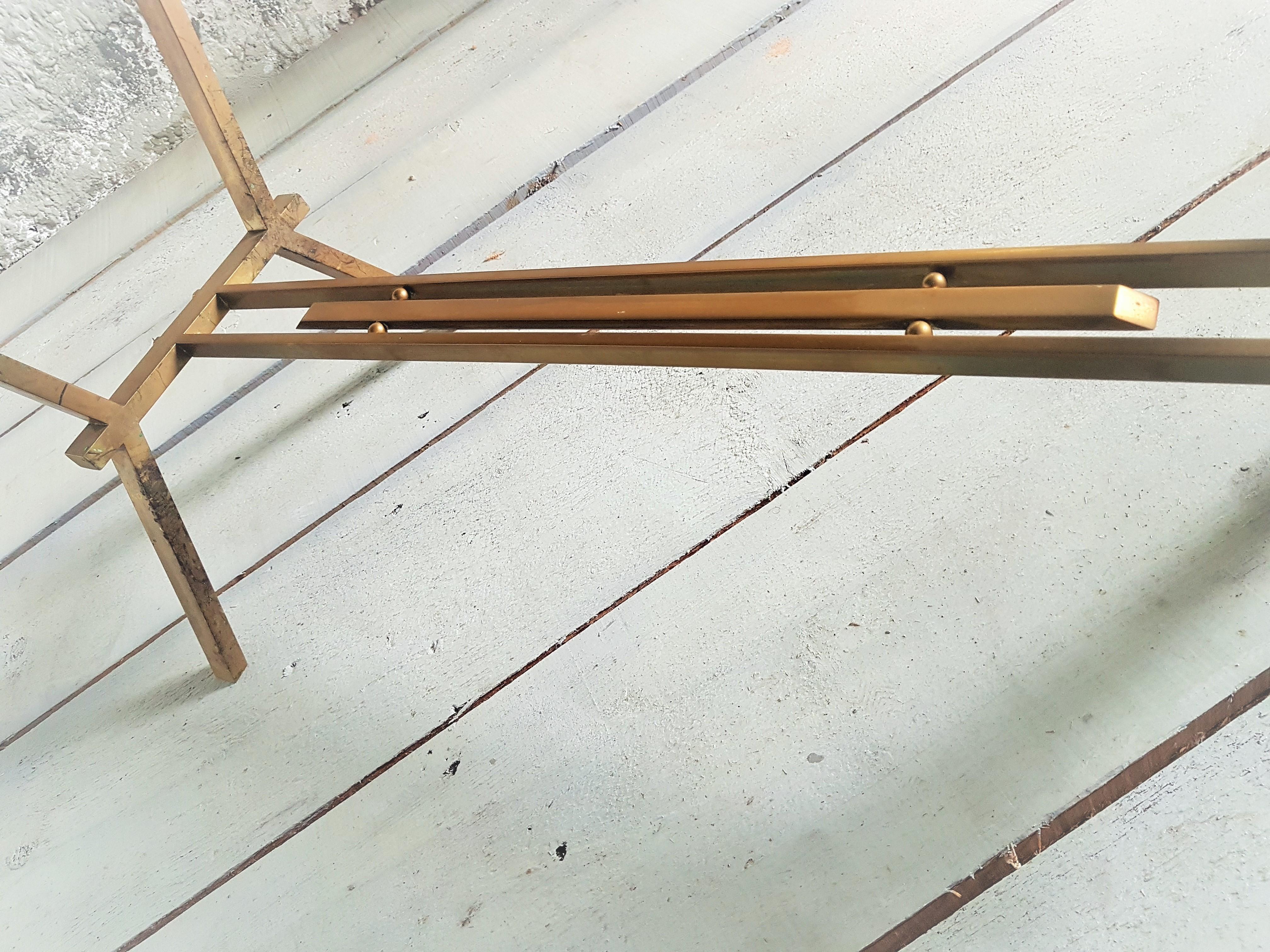 Mid-Century Brass and Smoked Glass Coffee Table Style Romeo Rega, Italy, 1960 For Sale 12