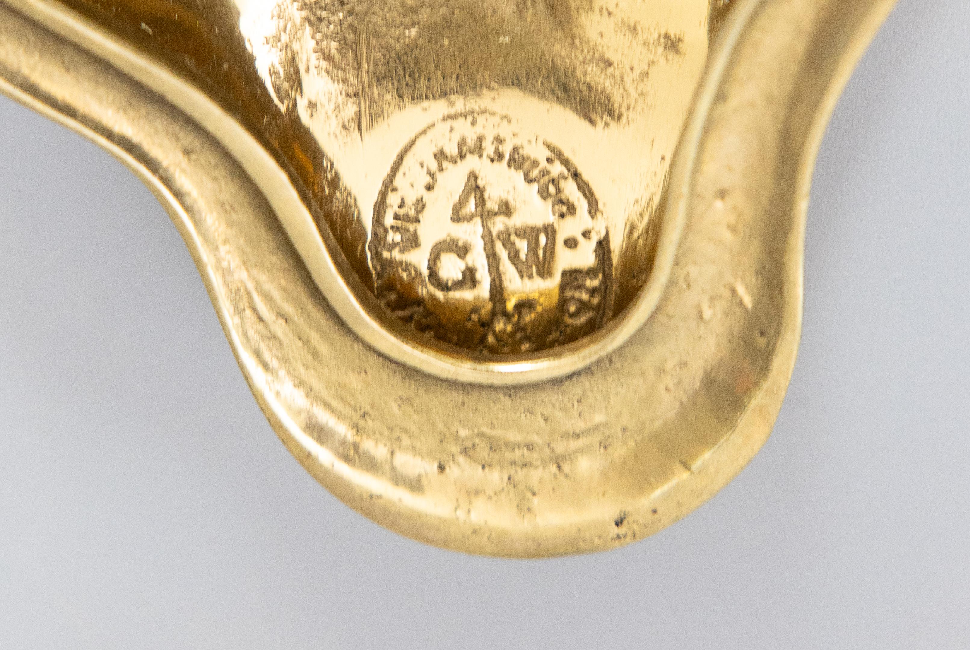 Lettera o graffetta da scrivania in ottone della metà del secolo scorso In condizioni buone in vendita a Pearland, TX