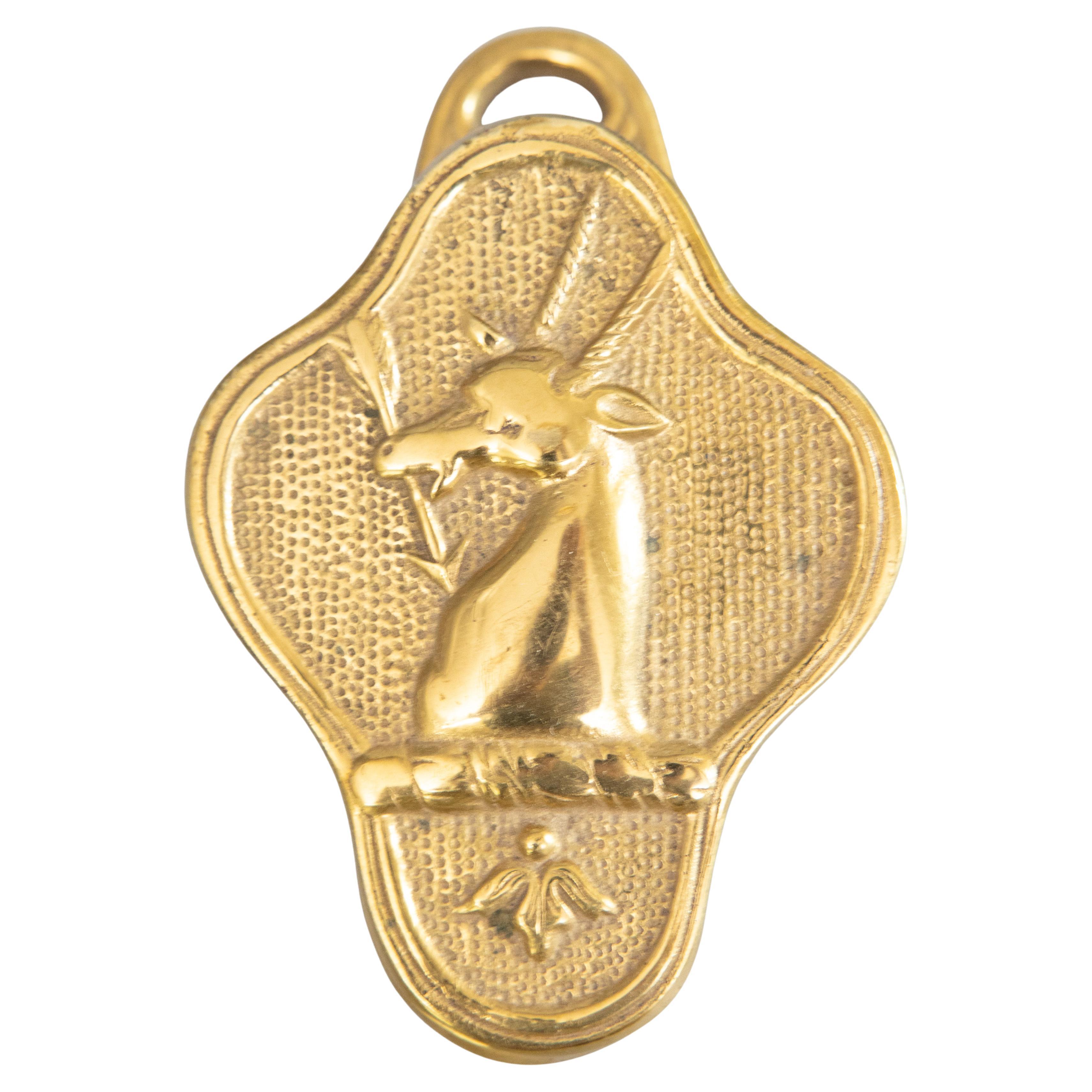 Lettera o graffetta da scrivania in ottone della metà del secolo scorso in vendita