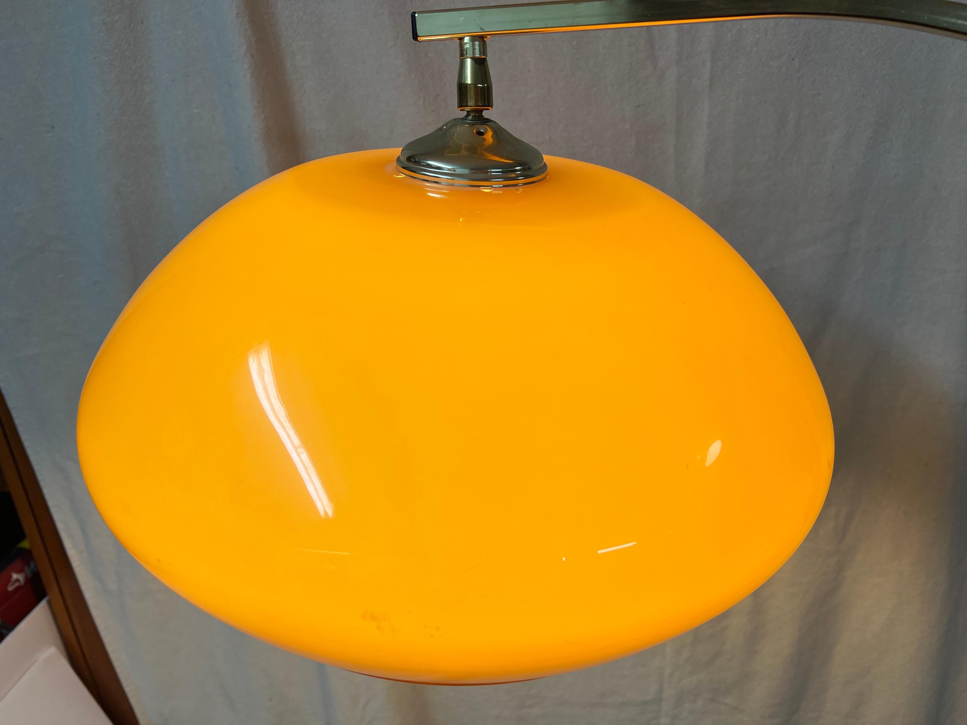 Mid-Century Modern Arc Brass Floor Lamp 7