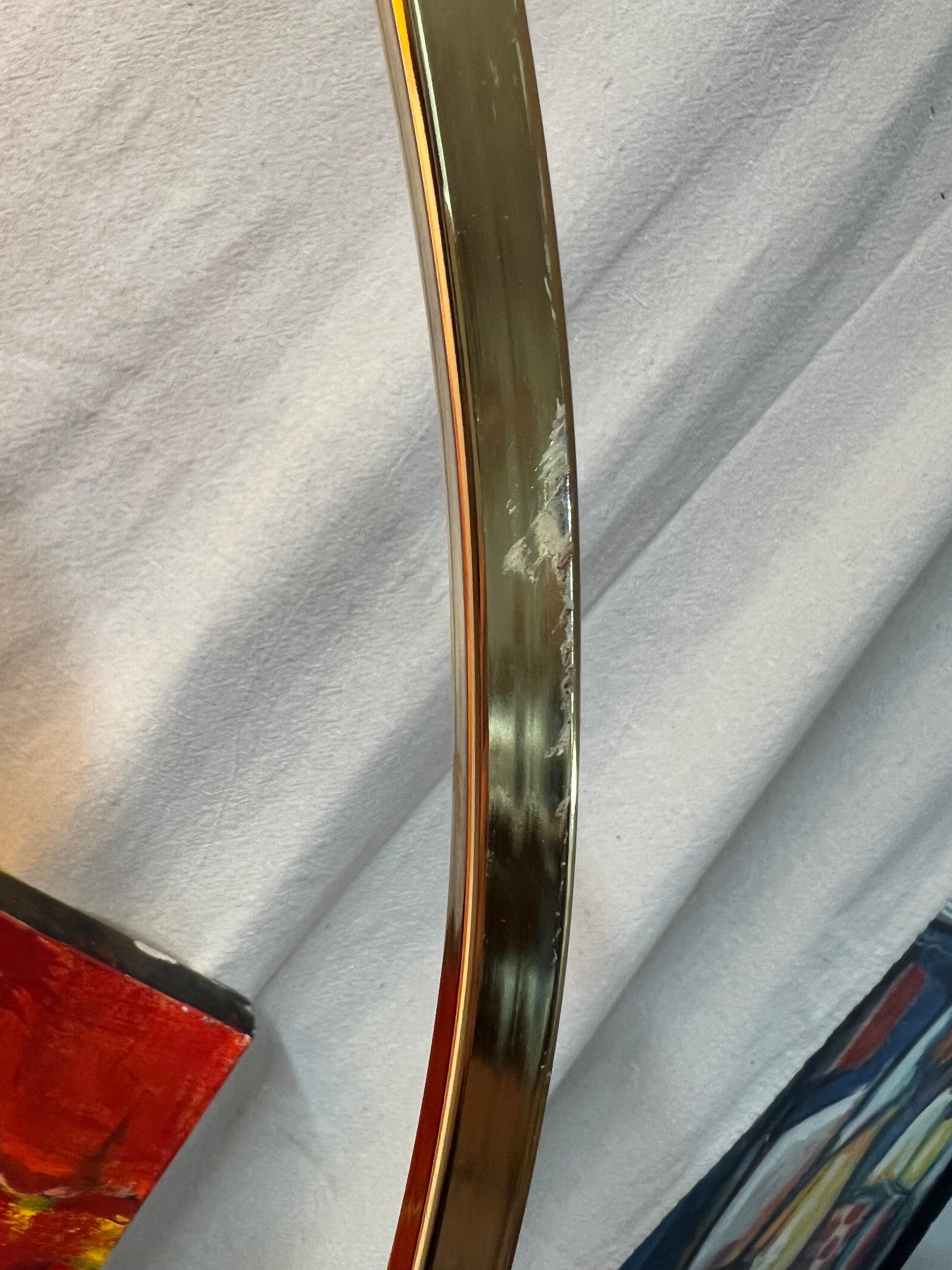 Mid-Century Modern Arc Brass Floor Lamp 9