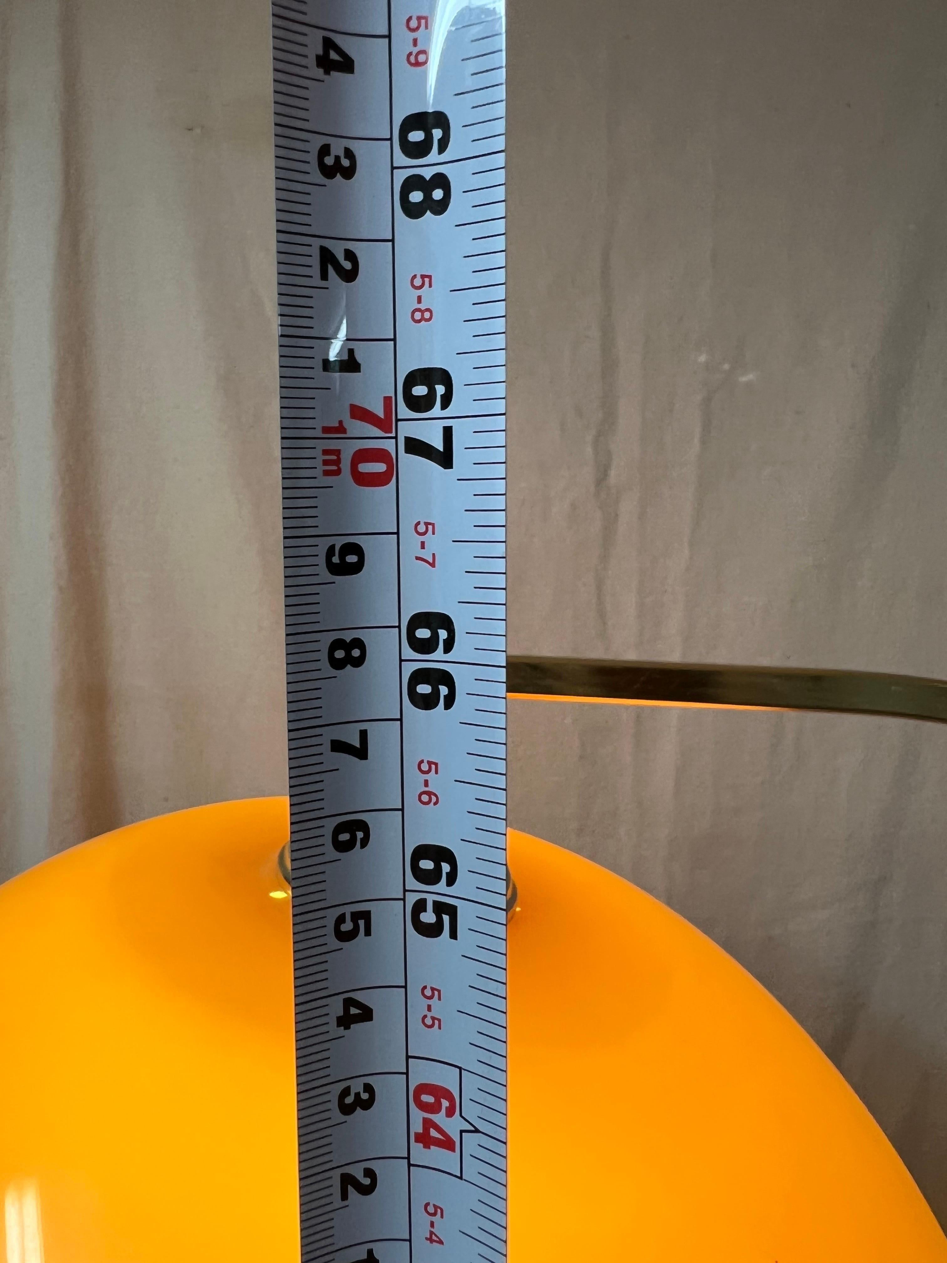 Mid-Century Modern Arc Brass Floor Lamp 15