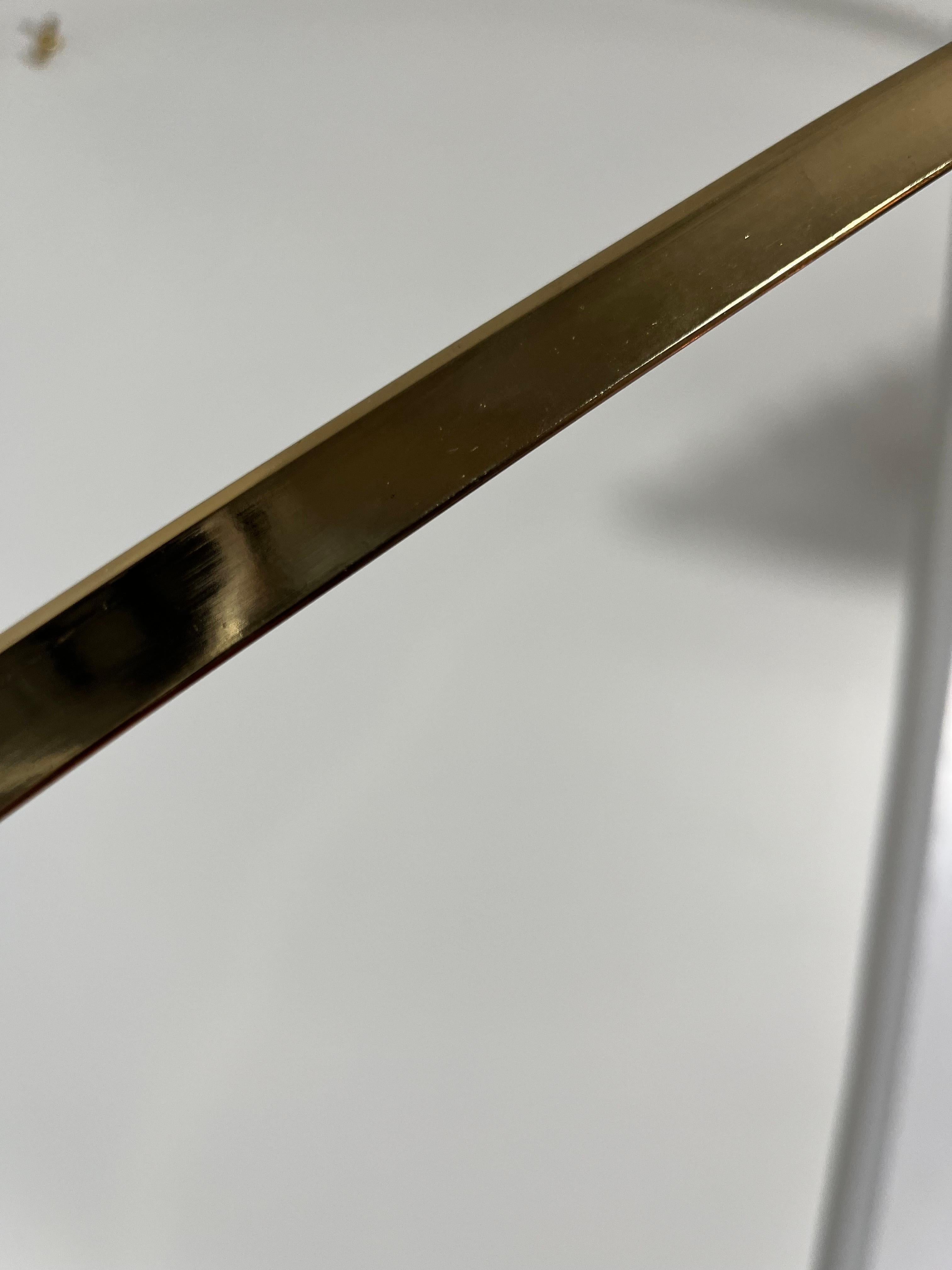 Mid Century Messing Bogen Stehlampe im Zustand „Gut“ im Angebot in W Allenhurst, NJ