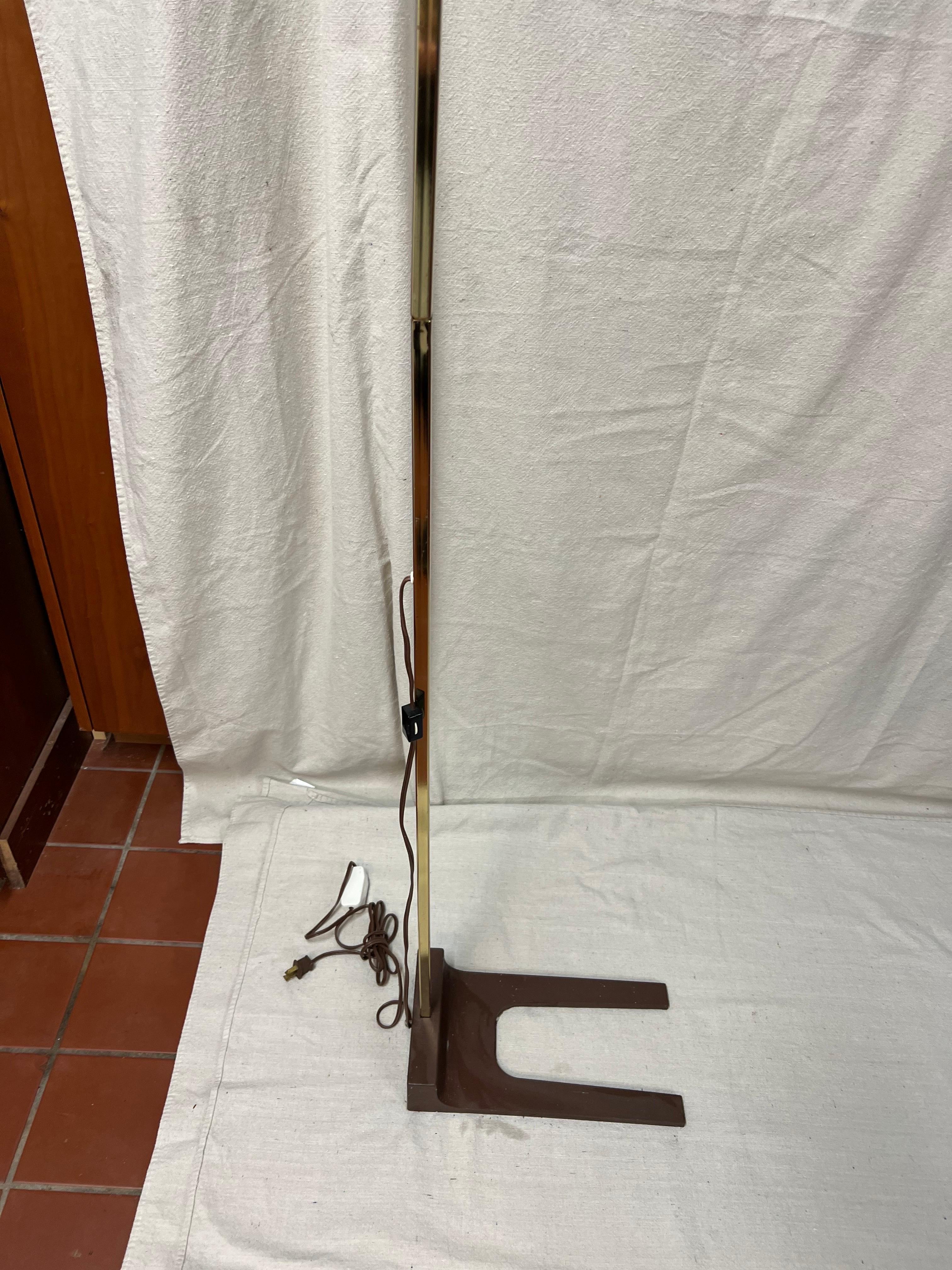 Metal Mid-Century Modern Arc Brass Floor Lamp