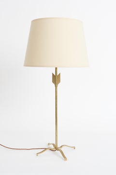 Midcentury Brass Arrow Table Lamp