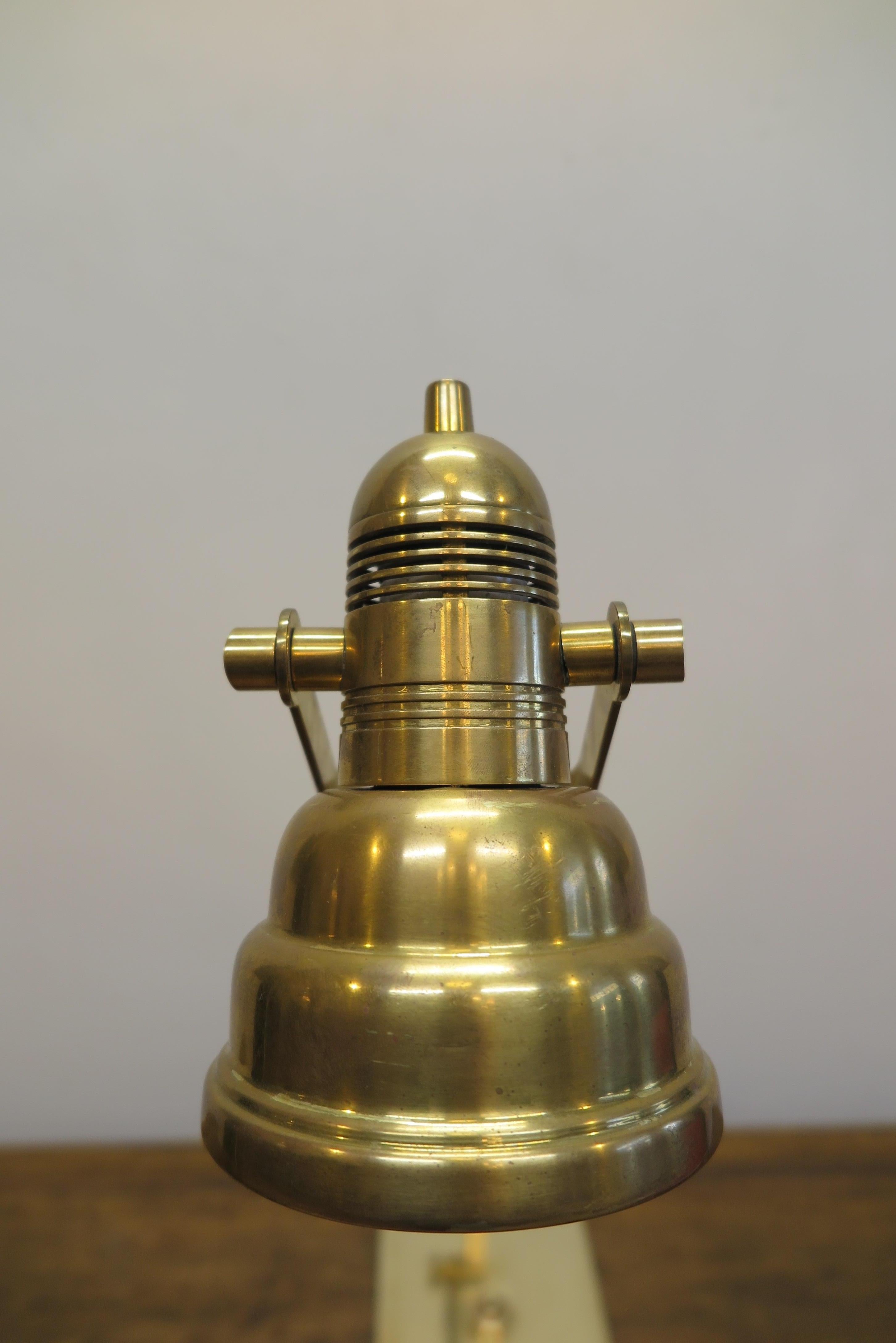 Late 20th Century Midcentury Brass Articulating Table Lamp
