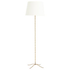 Mid-Century Brass Bamboo Floor lamp