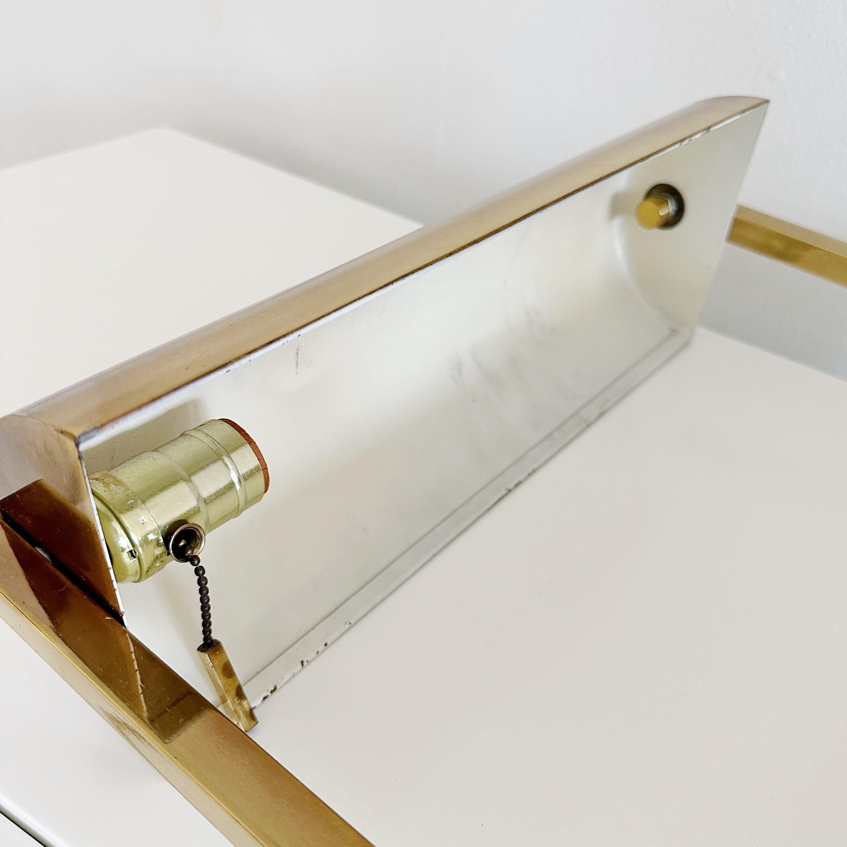 Mid Century Brass Bankers Desk Lamp For Sale 4