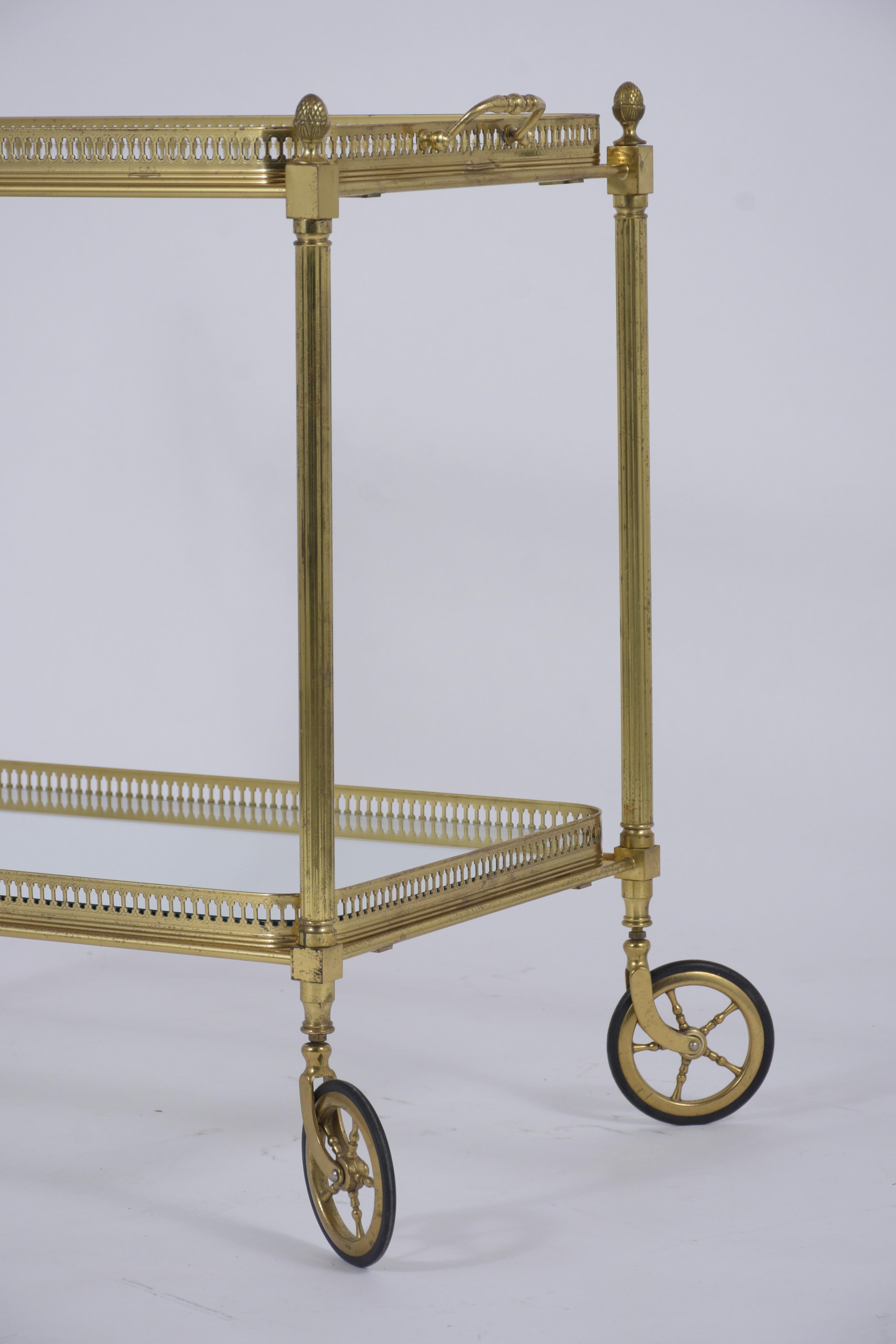 Mid-20th Century Midcentury Brass Bar Cart