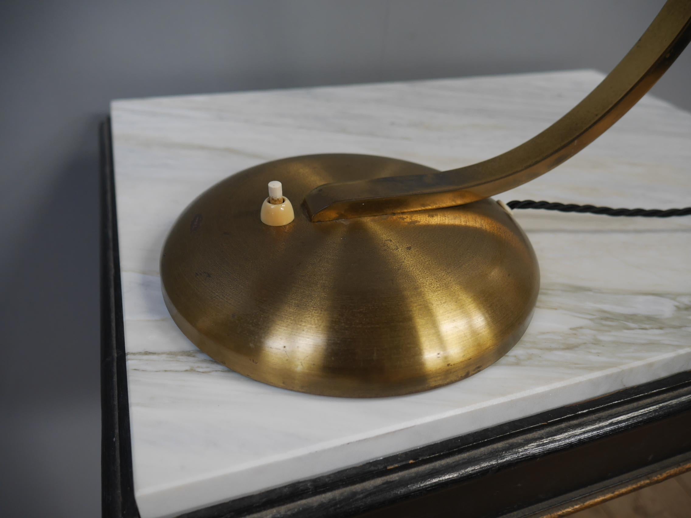 20th Century Mid Century Brass Bauhaus Table Lamp by Egon Hillebrand