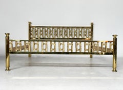 Mid-Century Brass Bed by Angelo Brotto, Esperia, Italy, 1970s