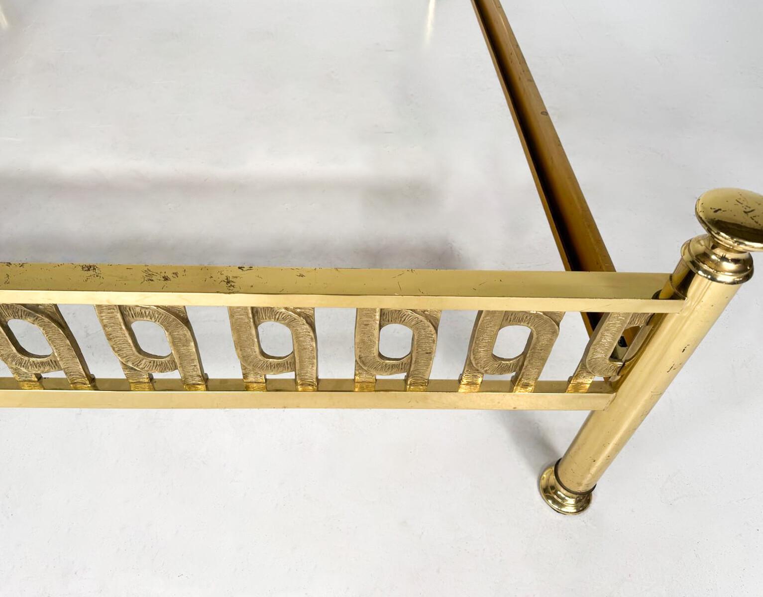 Lit en laiton mi-siècle par Angelo Brotto, Esperia, Italie, 1970 Bon état - En vente à Brussels, BE