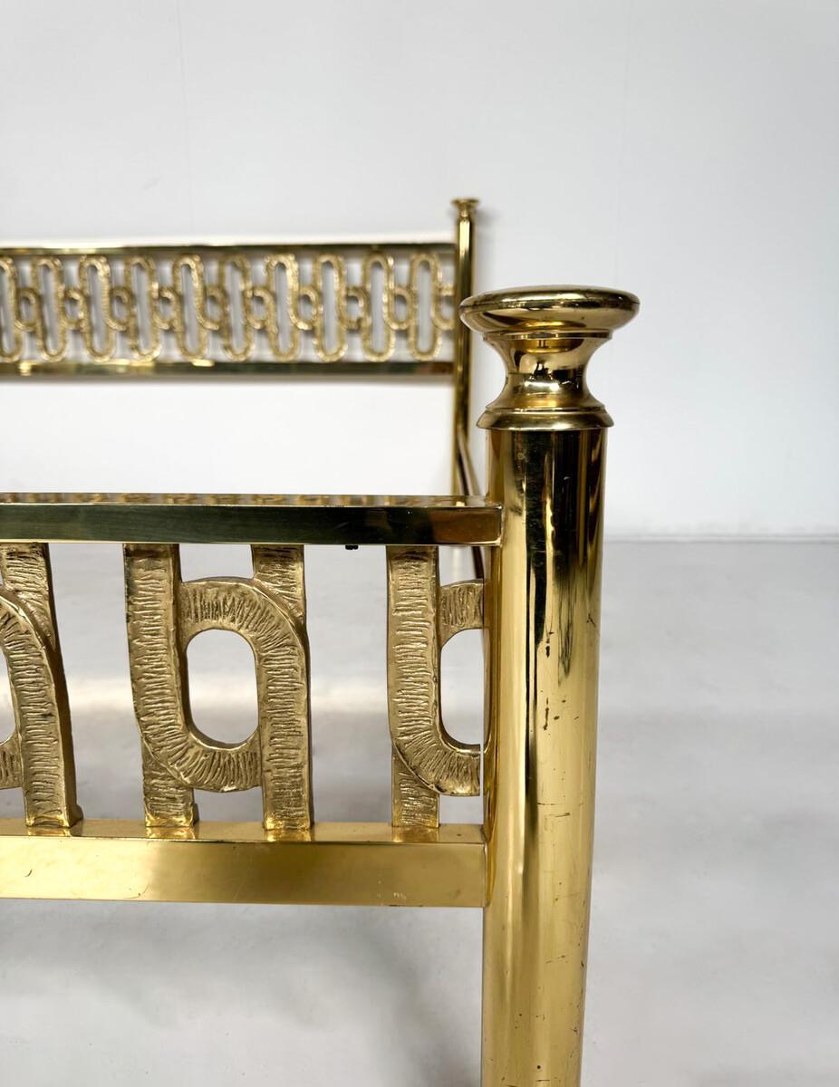 Lit en laiton mi-siècle par Angelo Brotto, Esperia, Italie, 1970 en vente 2