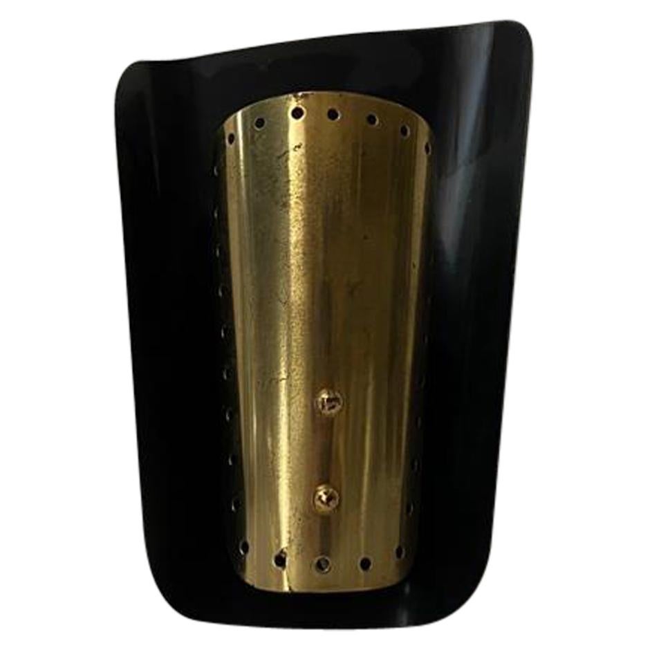 Mid Century Brass & Black Metal Sconce by Karl Walther Nache, 1950s Germany