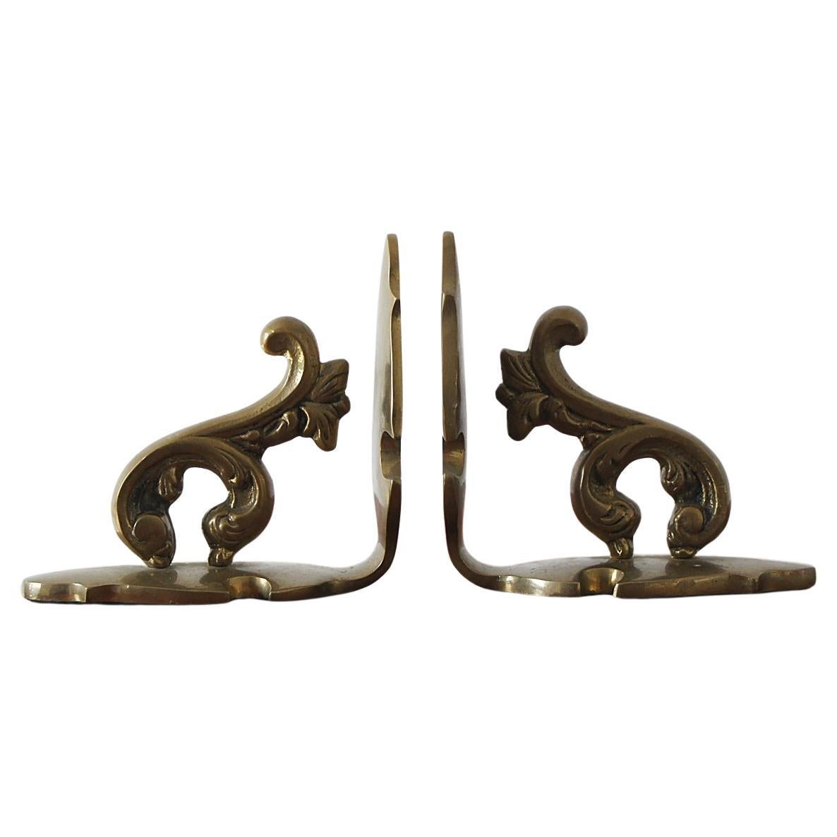 Fermalibri in ottone di metà secolo, anni '60, set di 2 in vendita