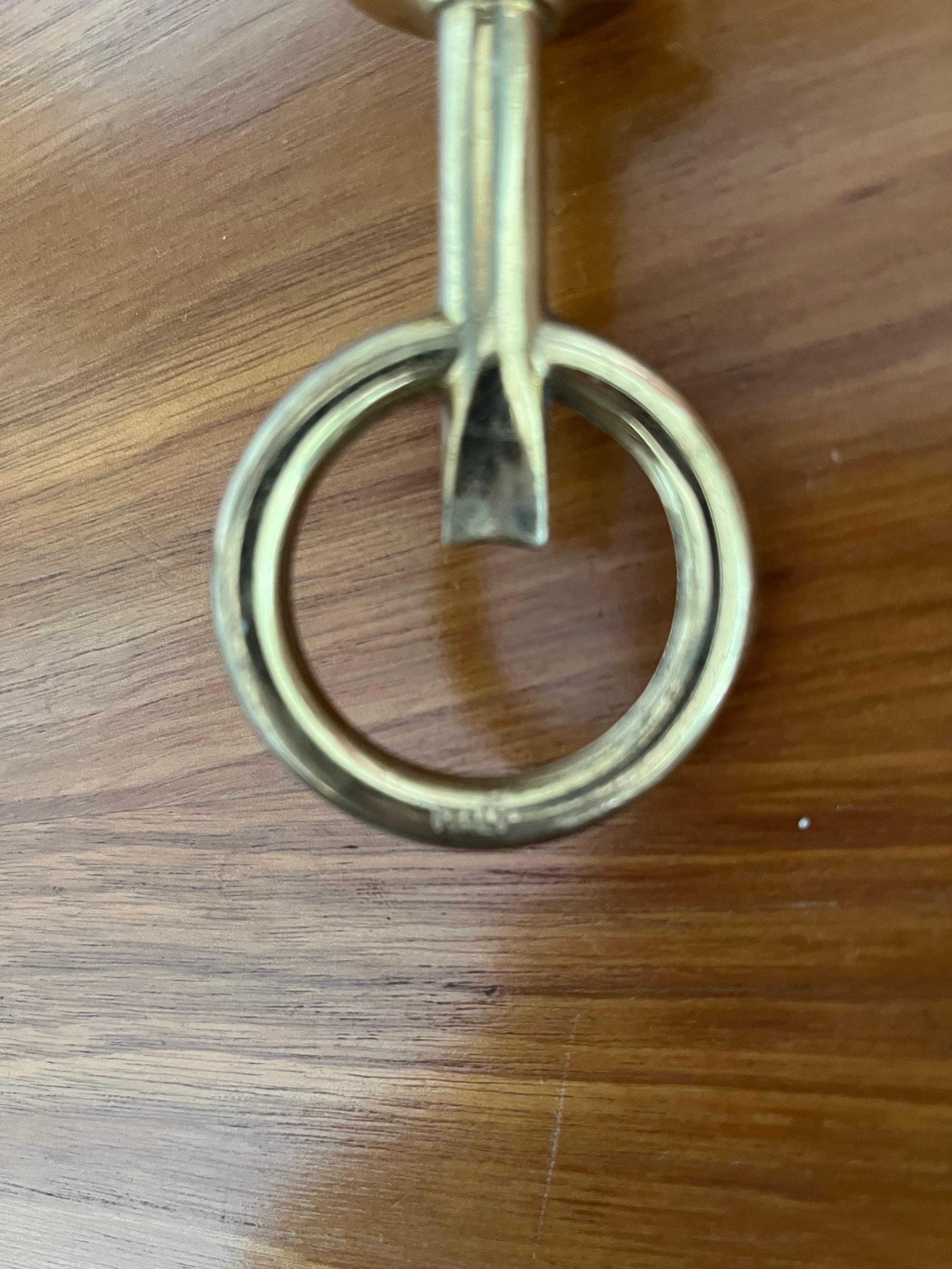 Mid Century Brass Bottle Opener Italy In Good Condition For Sale In W Allenhurst, NJ
