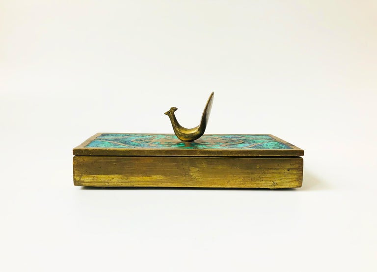 Mid-Century Brass Box by Pepe Mendoza In Good Condition In Vallejo, CA