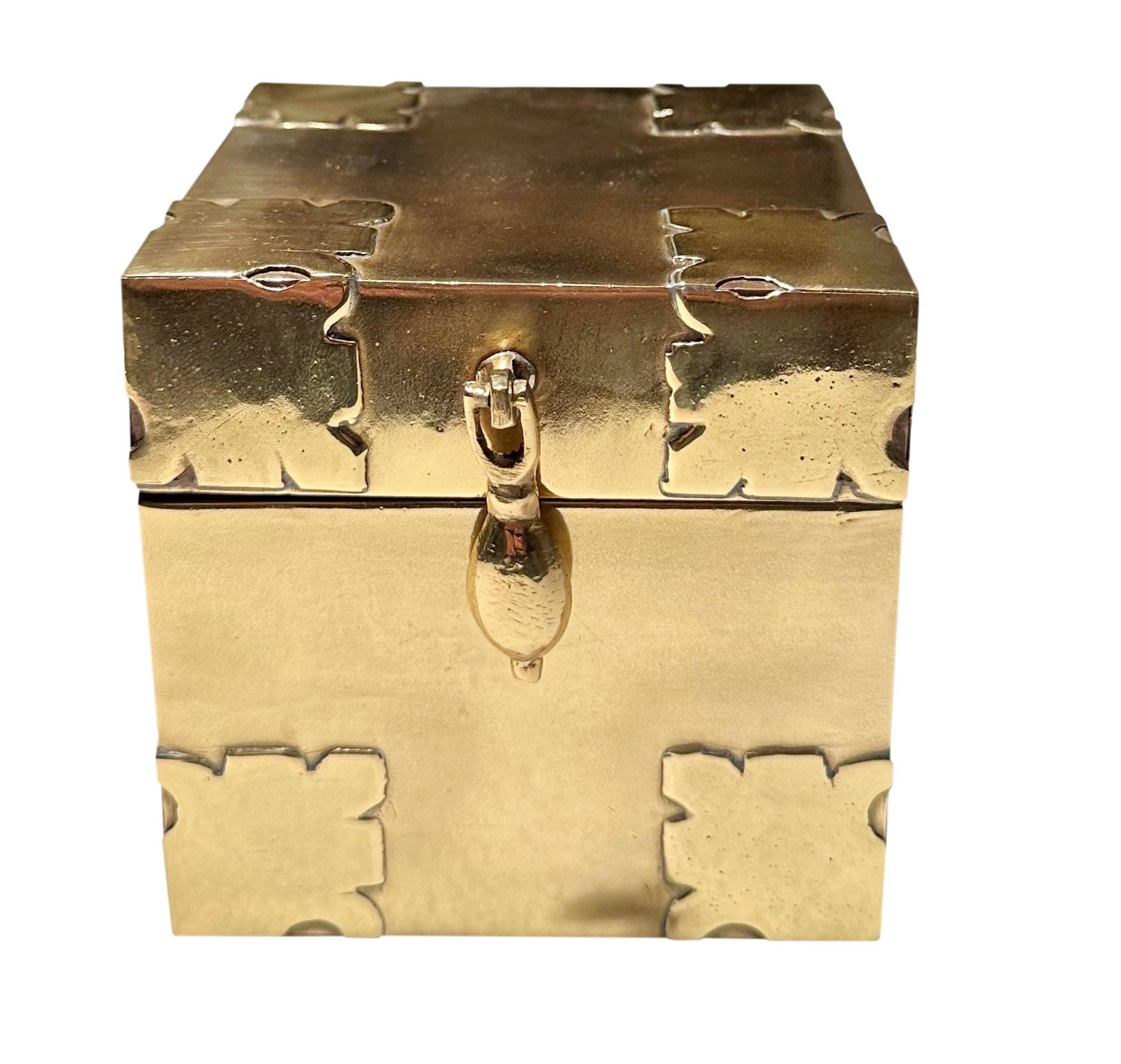 Italian Midcentury Brass Box For Sale