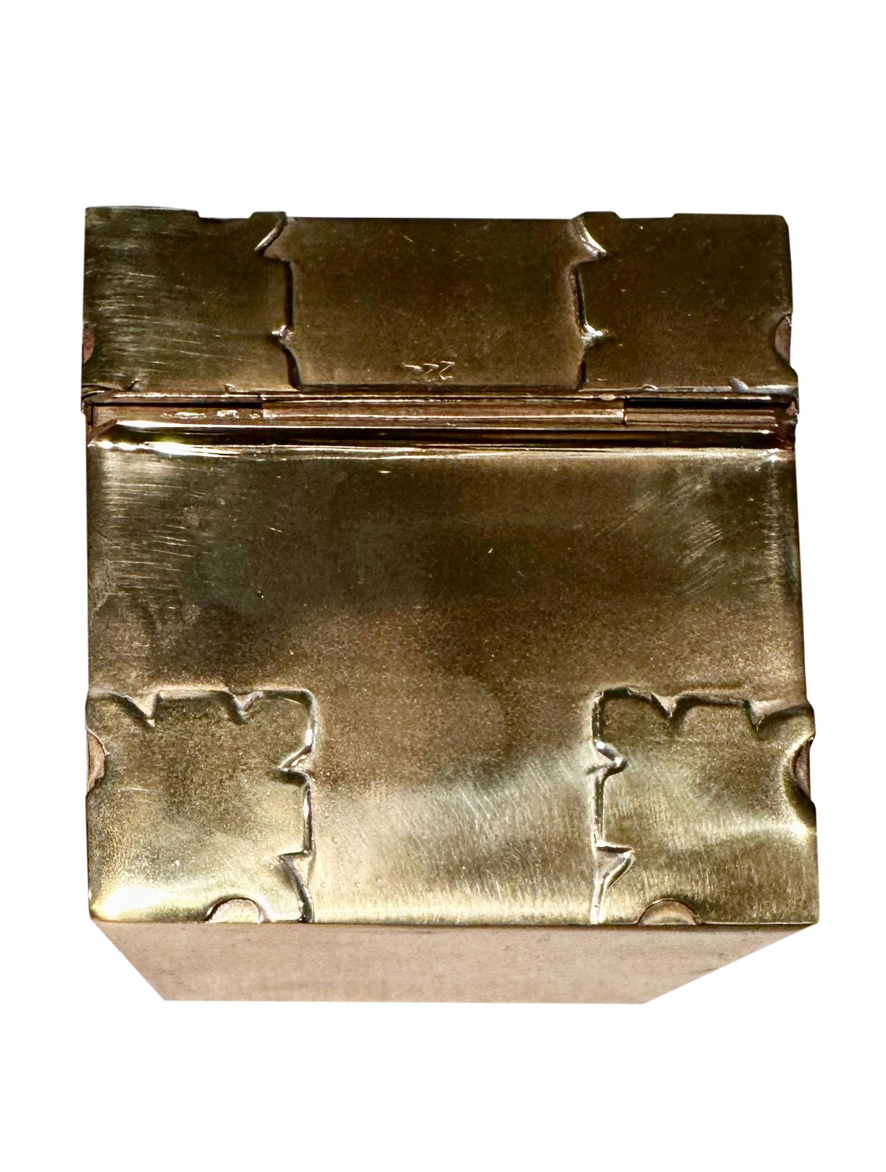 Midcentury Brass Box In Good Condition For Sale In Tampa, FL