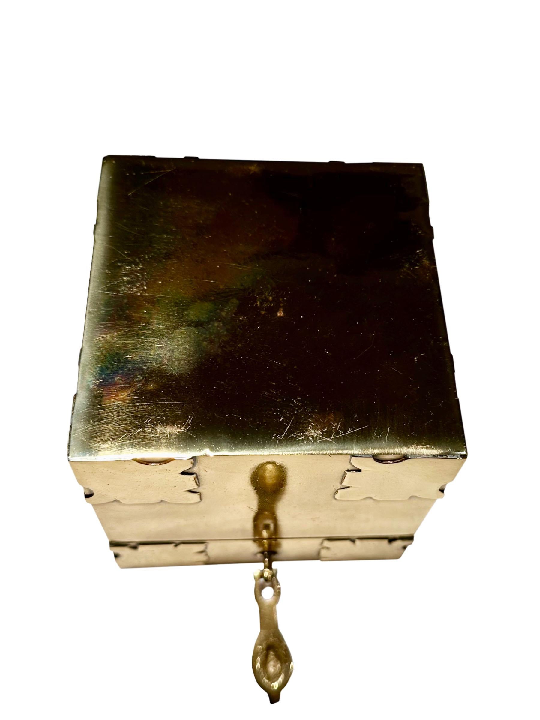 Late 20th Century Midcentury Brass Box For Sale