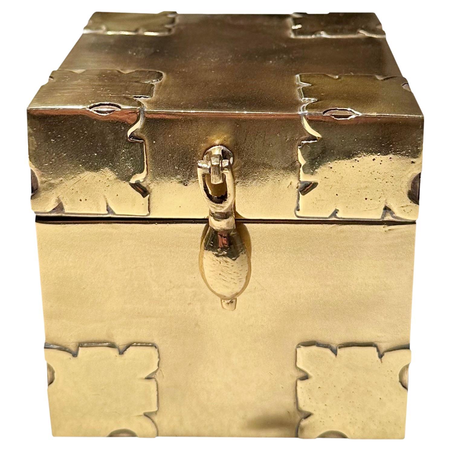 Midcentury Brass Box For Sale